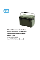 Glacière isotherme portable 26L étanche et écologique pour extérieur, double usage chaud/froid, pour les sorties en véhicule