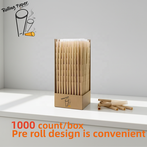 Papier à rouler en cône de papier de riz non blanchi, couleur personnalisée, 109 mm, ruban de papier à cigarettes, filtre M, 1000 unités/boîte - Product Image 6