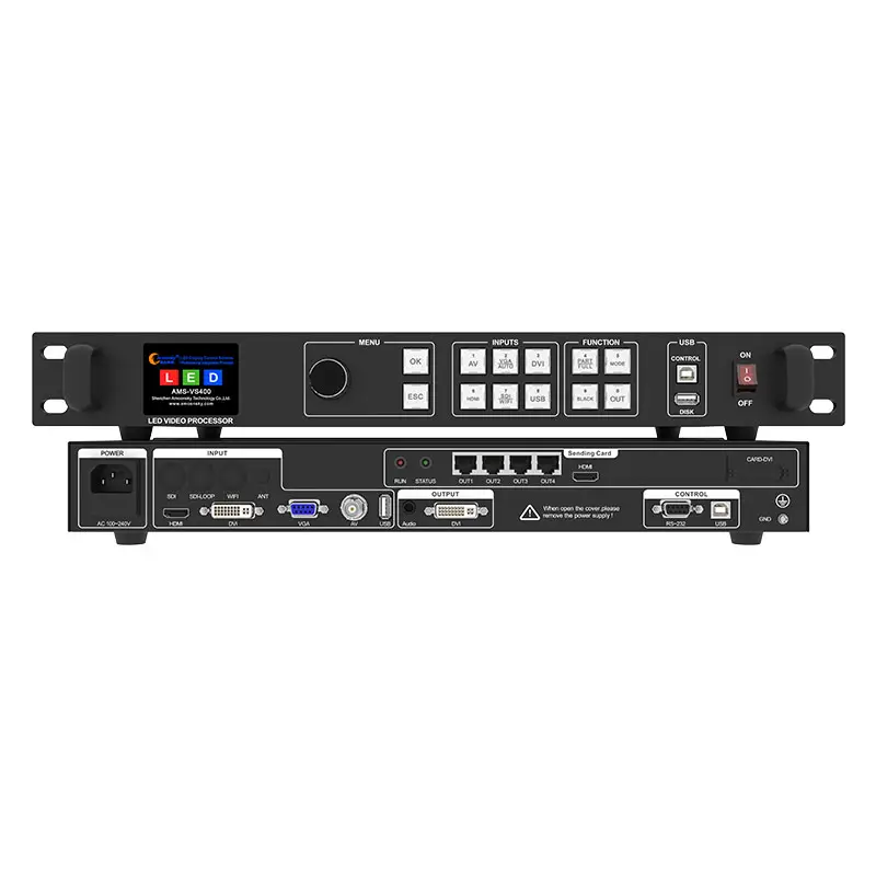 VS400 2 In 1 LED Video Processor With Seamless Switching Installed 1 MSD600 For Better Visual Effect Easy To Use For Rental