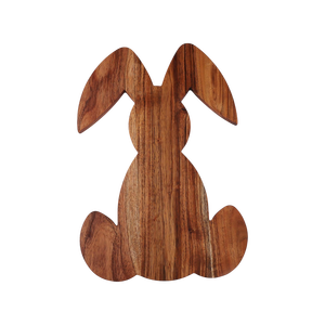 Tabla de cortar de madera con forma de conejo, plato para servir de 1,5 cm de grosor, utensilios de cocina, plato antideslizante para decoración de Pascua - Product Image 1