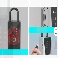 Boîte à clés intelligente Tuya en alliage d'aluminium, déverrouillage par empreinte digitale, code, carte, application, entrée de mot de passe anti-espionnage