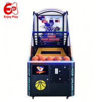 Machine de jeu de basket-ball commerciale pliable en métal avec distributeur de billets de loterie en option, jeu d'arcade à monnayeur en espagnol