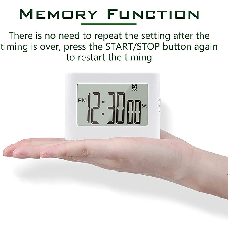 LCD Digital Kitchen Timer Alarm Clock with Magnetic Back and Retractable Stand