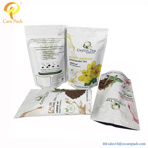 Sachets debout sacs poudre emballage thé plastique alimentaire <span class=keywords><strong>grand</strong></span> emballage personnalisé peut personnalisé PE impression numérique fermeture éclair haut - Product Image 4