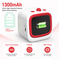 Mini-imprimante thermique compacte X25 AI sans encre, sans BPA, 1300 mAh, générateur d'images vocales, cadeaux d'anniversaire, cadeaux de vacances, utilisable par les enfants