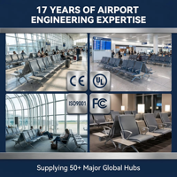 Chaise longue ergonomique pour salon VIP d'aéroport avec table centrale, dossier haut, assise inclinable en PU pour les zones de repos des terminaux et des hôpitaux