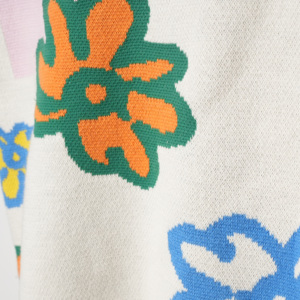 <span class=keywords><strong>Gilet</strong></span> in Maglia <span class=keywords><strong>Beige</strong></span> con Stampa Floreale per <span class=keywords><strong>Uomo</strong></span> - Scollo a V, Motivo Floreale Colorato, Top Senza Maniche Personalizzabile Stile Y2K Streetwear - Product Image 4