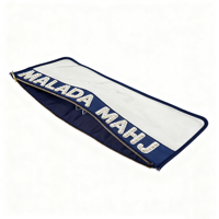Sac Mah Jong à fermeture éclair transparent bleu marine avec logo brodé personnalisé de 21 pouces pour carreaux de Mahjong