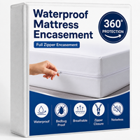 Protège-matelas Premium Doux et Respirant, Imperméable, Anti-punaises de lit, Housse de matelas zippée