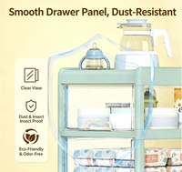 Chariot de rangement pour couches de bébé à 5 niveaux avec roulettes, chariot à couches roulant, organisateur de rangement pour chambre de bébé et de biberons, chariot utilitaire roulant