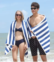 Serviette de plage OEM en microfibre tissée, écologique, séchage rapide, couleur unie, luxe, épaisse, pour voyage, extérieur, piscine, sans sable, sports d'été