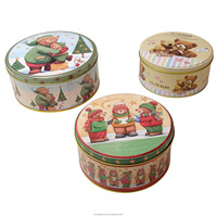 Boîte ronde en fer blanc pour thé, café, sucre, gâteau, 300ml, qualité alimentaire, vide, biscuits de noël, bonbons, aliments, emballage, boîtes en fer blanc