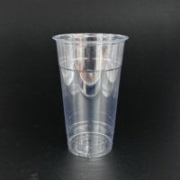 Vente en gros et fabrication de gobelets jetables en PP PET de 32oz de diamètre 117mm 107mm gobelets en plastique vert ou transparent avec couvercles
