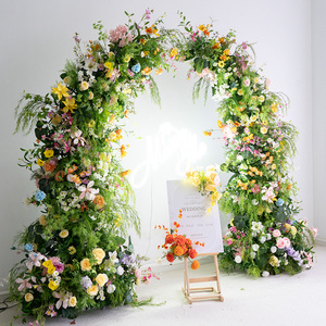 Fausses propositions d'art floral en arc de corne de style forestier pastoral fait à la main fausses fleurs artificielles pour l'obtention du diplôme de mariage Saint-Valentin - Product Image 2