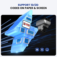 Lecteur de codes-barres 2D avec écran, mini-scanner de doigt sans fil portable, compatible avec iPad