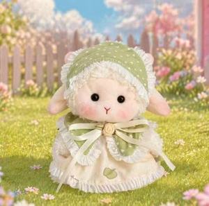 ตุ๊กตาแกะน่ารักพร้อมชุดเดรสและโบว์ ตุ๊กตาแกะขนฟูนุ่มนิ่มสำหรับเด็กผู้หญิง ของขวัญวันเกิด ของตกแต่งบ้าน - Product Image 3