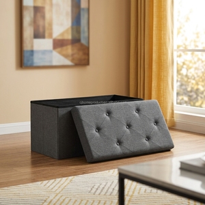 76*38*38cm Hot Sell Modern Factory Wholesale Multifunction Foldable Bedroom Living Room Furniture <strong>Storage</strong> Ottoman Bench <strong>Stool</strong> - Product Image 1