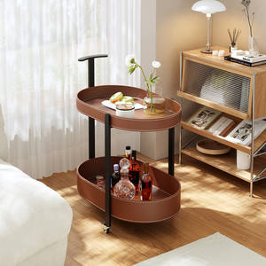 โต๊ะกาแฟสไตล์อิตาเลียนโมเดิร์นมินิมอลแบบเคลื่อนย้ายได้ โครงเหล็กสแตนเลส พร้อมล้อเลื่อน สำหรับห้องนั่งเล่นและห้องนอน เฟอร์นิเจอร์ตกแต่งบ้าน - Product Image 4