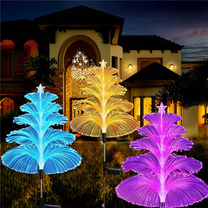 Lumière solaire d'arbre <span class=keywords><strong>de</strong></span> Noël décoration extérieure arbre <span class=keywords><strong>de</strong></span> Noël lumière <span class=keywords><strong>de</strong></span> jardin étanche 7 couleurs changeantes lampe <span class=keywords><strong>de</strong></span> sol solaire - Product Image 4