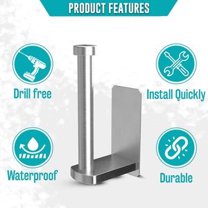 Porta rotolo carta <span class=keywords><strong>bagno</strong></span> acciaio inox 304 porta carta igienica tre M <span class=keywords><strong>adesivo</strong></span> - Product Image 3