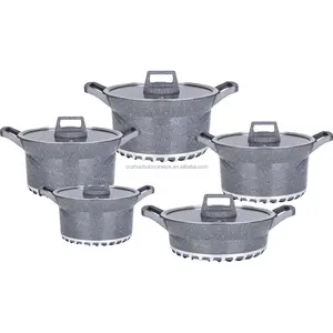 Blooming Up Casseroles Set Non-stick Cast Aluminum Cookware Set