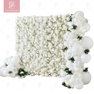 좋은 판매 결혼식 인공 꽃 벽 패널 배경 신부 실크 장식 가을 장미 꽃 벽