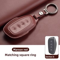 Untuk Casing Kunci Haval Versi Dasar, Versi Mewah, dan Versi Premium, Pelindung Kulit Asli dengan Gesper untuk Mobil Baru