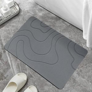 Alfombrilla de Baño de Piedra de Diatomita con Patrón de Ondas, Ecológica, de Secado Rápido y Antideslizante - Product Image 3