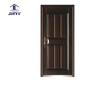 2022 Jiny Best Selling China Fabrikant Huis Voordeur Ontwerpen Staal Entry Exterieur Beveiliging Stalen Deur