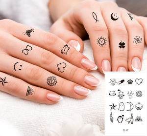 Tiny Finger Temporary <b>Tattoo</b> Sticker Non Toxic Waterproof Sweatproof Water Transfer <b>Paper</b> Decal for Face Body Professional Use - Product Image 1