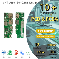 Carte PCBA de chargeur rapide PD haute efficacité 30W/65W, service d'assemblage et de fabrication de chargeurs USB multiport PCBA