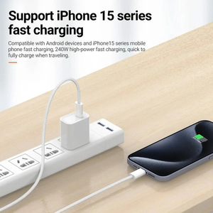 2m 240W <b>USB</b>-<b>C</b> <b>USB</b>-<b>C</b> Nylon <b>Cable</b> Braid Shielding Pure Copper Conductor 5A Fast <b>Charging</b> for iPhone Mobile Phone Tablet Camera - Product Image 6