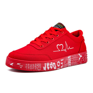 2026 Spring and Autumn New Red Black Canvas <b>Shoes</b> Trend Breathable Students Low Top Board Women CS-09 Canvas Trendy <b>Shoes</b> CS-09 - Product Image 1