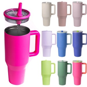 Custom logo Wholesale Bulk Laser Engraving Leak Proof 40 oz Travel Stainless Steel <b>Mug</b> <b>Insulated</b> Vacuum 40oz Tumbler With Handle - Product Image 6