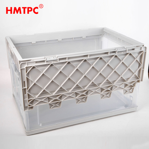 Đóng Mở Nhựa Lưu Trữ Trái Cây Thùng Màu Đen Có Thể Xếp Chồng Hộp Gấp Giặt Giỏ Đóng Mở Hộp Lưu Trữ - Product Image 2