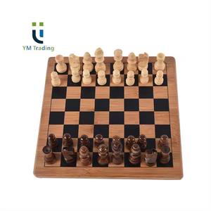 YUMING Deluxe مصنوعة يدويًا من الخيزران مجموعة الشطرنج الخشبية الكلاسيكية الفاخرة لعبة صغيرة قطع لعبة الشطرنج الكلاسيكية الفاخرة - Product Image 4