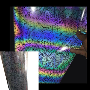 Truyền nhiệt thăng hoa <span class=keywords><strong>retro</strong></span> Bạc cầu vồng phản chiếu kích thước Logo giặt nhãn Vật liệu Máy vẽ cắt tấm phim Vinyl - Product Image 5