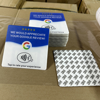 Cartes de visite NFC Google Facebook Instagram Autocollants de table pour restaurants Étiquettes d'engagement des abonnés aux réseaux sociaux