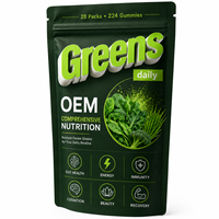 Gummies Superfood Greens en vrac avec biotine et folate pour une nutrition quotidienne et un soutien immunitaire – Marque privée OEM