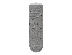 <span class=keywords><strong>Chaussettes</strong></span> mi-mollet amples en coton pour femmes automne et hiver-Floral délicat, français élégant, ambiance princesse, bout sans couture - Product Image 4