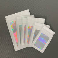 Sacs en plastique refermables, emballage en plastique transparent mat rose, pochette plate avec fermeture éclair, sacs en mylar personnalisés avec fenêtre