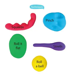 Kreative luft trockene Ton-Kits 6 Farben magischer luft trockener Ton für Kinder DIY Kunst luft trockener Ton