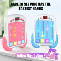 Máquina de juego de ritmo manual, tablero de baile de dedo de puntuación eléctrica, juego Pop de empuje rápido con música y luz