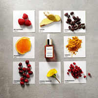Huile Visage Éclat Vitamine C Curcuma Anti-Rides Logo Personnalisé Éclaircissante Hydratante Légère Absorption Instantanée Raffermissante