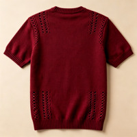 Pulls en maille à manches courtes et col rond en gros, avec lettres et graphiques personnalisés, pour hommes, approvisionnement direct industriel