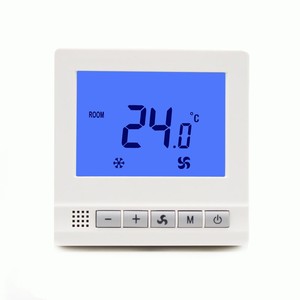 Hotowell 110V 220V Fan Coil Thermostat HVAC IP30 Thermostat numérique Celsius ou <span class=keywords><strong>Fahrenheit</strong></span> - Product Image 2