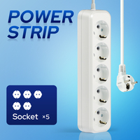 Prises d'extension portables standard européennes avec 2/3/4/5/6 prises