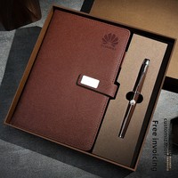 Ensemble cadeau de carnet d'affaires personnalisé avec logo d'entreprise, couverture en cuir PU de luxe, journal, papeterie pour réunions
