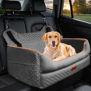 Black Dog Car Seat Booster <b>Memory</b> <b>Foam</b> Travel Bed Thick <b>Cushion</b> Detachable Washable Storage Pockets Cotton Summer Cooling Animal - Product Image 2