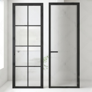 Porte battante extérieure française en aluminium de luxe avec verre trempé pour balcon, patio, villa, <span class=keywords><strong>entrée</strong></span> de <span class=keywords><strong>maison</strong></span> - Product Image 2